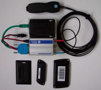 Prototype Assembly of Modem and RFID Reader & Tags
